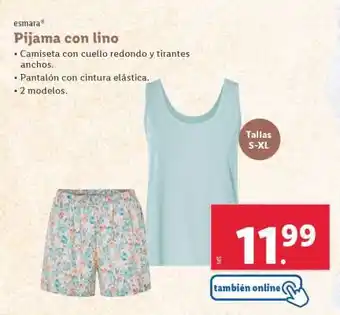 Lidl Pijama con lino oferta
