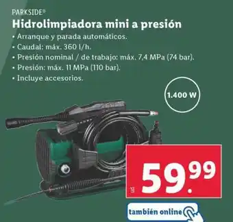 Lidl Hidrolimpiadora mini a presión oferta