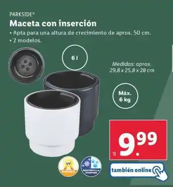 Lidl Maceta con inserción oferta