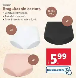 Lidl Braguitas sin costura oferta