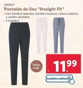 Lidl Pantalón de lino Straight Fit oferta