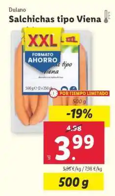 Lidl Salchichas tipo Viena oferta