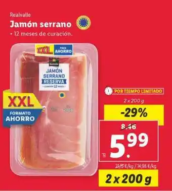 Lidl JAMÓN SERRANO oferta
