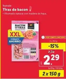 Lidl Tiras de bacon oferta