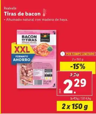 Lidl Tiras de bacon oferta