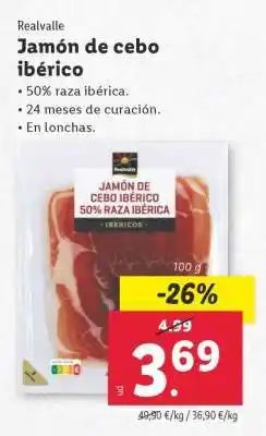 Lidl Jamón de cebo ibérico oferta