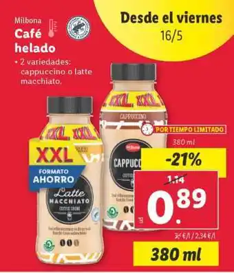 Lidl Milbona Café helado oferta