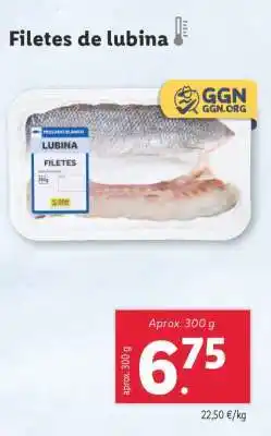 Lidl Filetes de lubina oferta