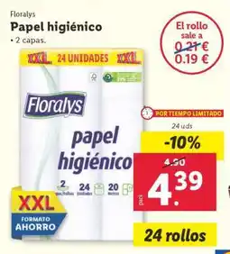 Lidl Florays Papel higiénico oferta