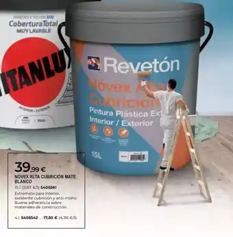 BigMat Nóvex alta cubrición mate blanco oferta