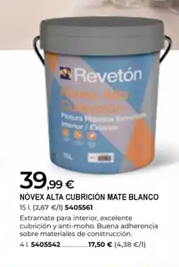 BigMat Nóvex alta cubrición mate blanco oferta