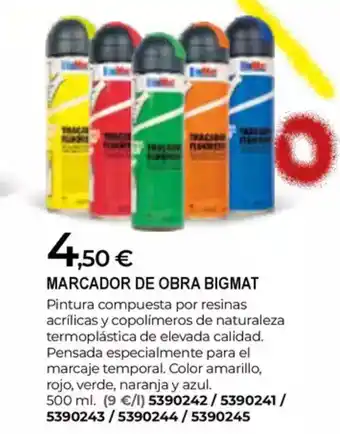 BigMat BIGMAT Marcador de obra oferta