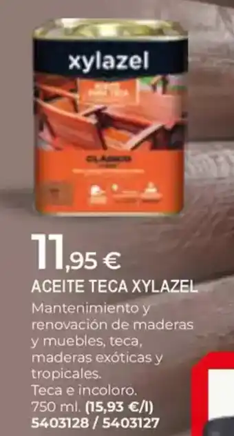 BigMat XYLAZEL Aceite teca oferta