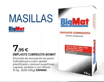 BigMat BIGMAT Emplaste cubregota oferta