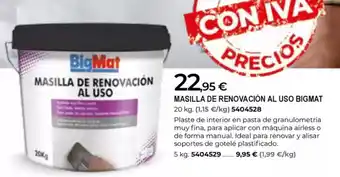 BigMat BIGMAT Masilla de renovación al uso oferta