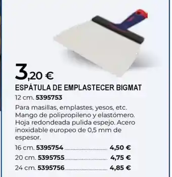 BigMat Espátula de emplastecer oferta