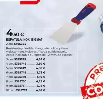 BigMat Espátula inox oferta