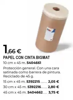 BigMat Papel con cinta bigmat oferta