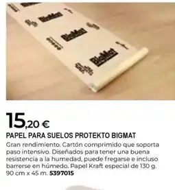 BigMat Papel para suelos protekto bigmat oferta