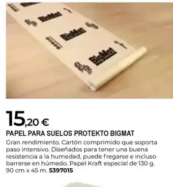BigMat Papel para suelos protekto bigmat oferta