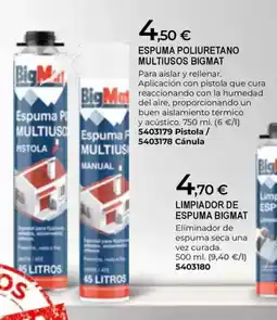 BigMat BIGMAT Espuma poliuretano multiusos oferta