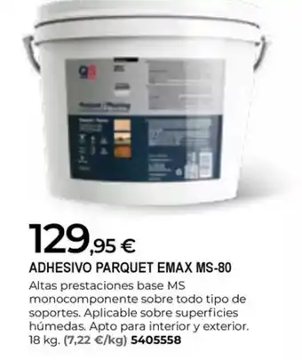 BigMat Adhesivo parquet emax ms-80 oferta