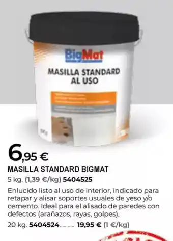 BigMat BIGMAT Masilla standard oferta