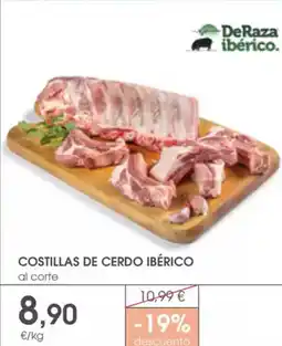 Supermercados Plaza Costillas de cerdo ibérico oferta