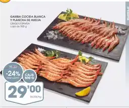 Supermercados Plaza Gamba cocida blanca y plancha de huelva oferta