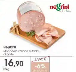 Supermercados Plaza NEGRINI Mortadela italiana trufada oferta