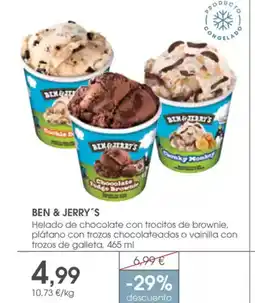 Supermercados Plaza BEN & JERRY'S Helado de chocolate con trocitos de brownie oferta