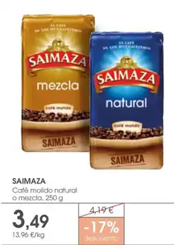 Supermercados Plaza SAIMAZA Café molido natural oferta