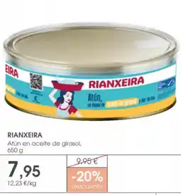 Supermercados Plaza RIANXEIRA Atún en aceite de girasol oferta
