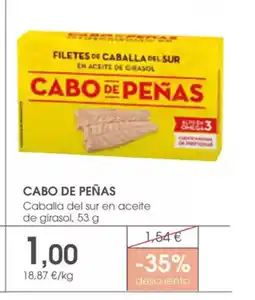 Supermercados Plaza CABO DE PEÑAS Caballa del sur en aceite de girasol oferta