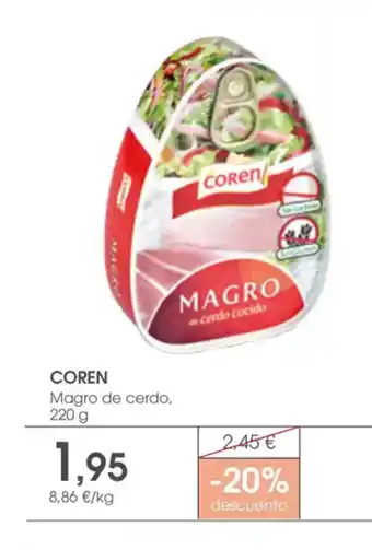 Supermercados Plaza COREN Magro de cerdo oferta