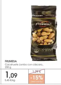 Supermercados Plaza FRUMESA Cacahuete Jumbo con cáscara oferta