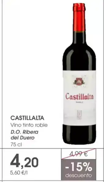 Supermercados Plaza CASTILLALTA Vino tinto roble oferta