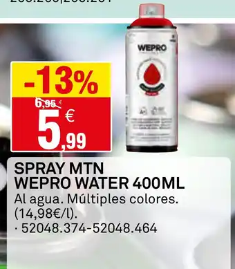 Bricoking Spray mtn wepro water oferta