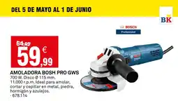 Bricoking Amoladora bosh pro gws oferta