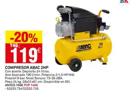 Bricoking Compresor abac 2hp oferta