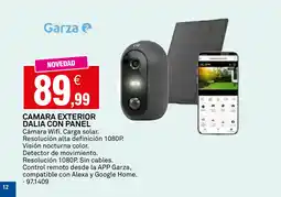 Bricoking Camara exterior dalia con panel oferta
