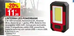 Bricoking Linterna led powerbank oferta