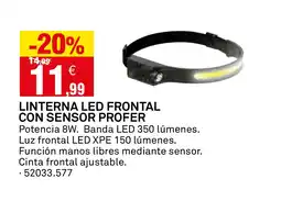 Bricoking Linterna led frontal con sensor profer oferta