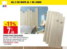 Bricoking Friso pino segunda oferta