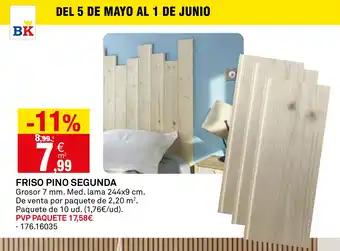 Bricoking Friso pino segunda oferta