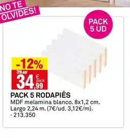 Bricoking Pack 5 rodapiés oferta