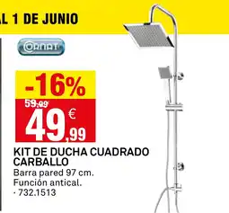Bricoking Kit de ducha cuadrado carballo oferta