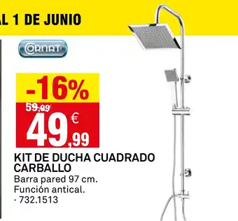 Bricoking Kit de ducha cuadrado carballo oferta