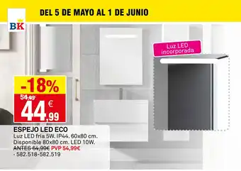 Bricoking Espejo led eco oferta