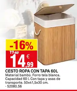 Bricoking Cesto ropa con tapa oferta